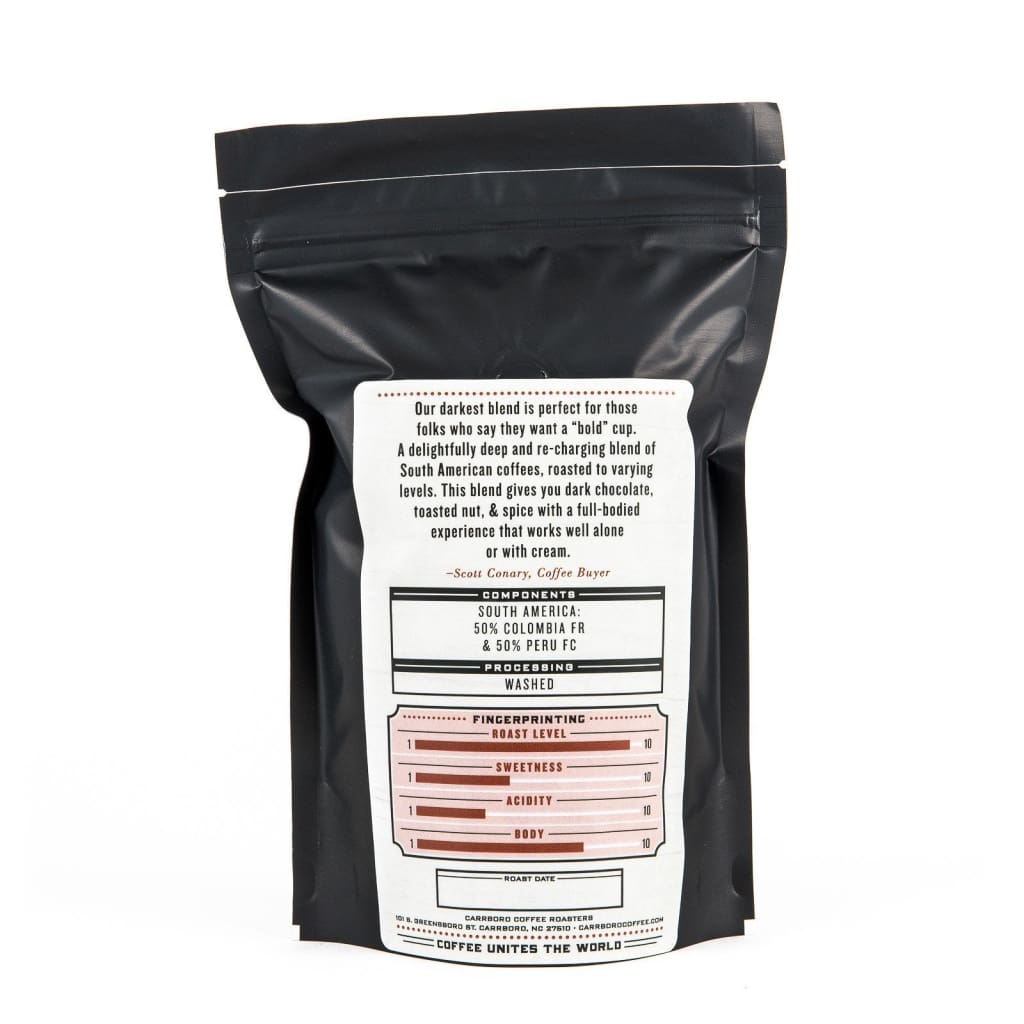 Carrboro Coffee Roasters -Midnight Oil Blend (Columbia & Peru) - Taylorswineshop