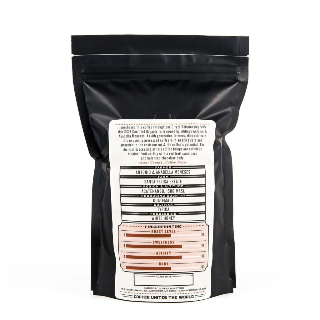 Carrboro Coffee Roasters - "White Honey" Antonio & Anabella Meneses - Taylorswineshop
