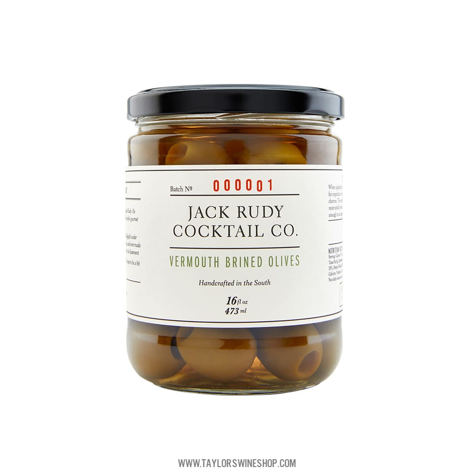 Jack Rudy Cocktail Co. Vermouth Brined Olives (16 oz) - Taylorswineshop